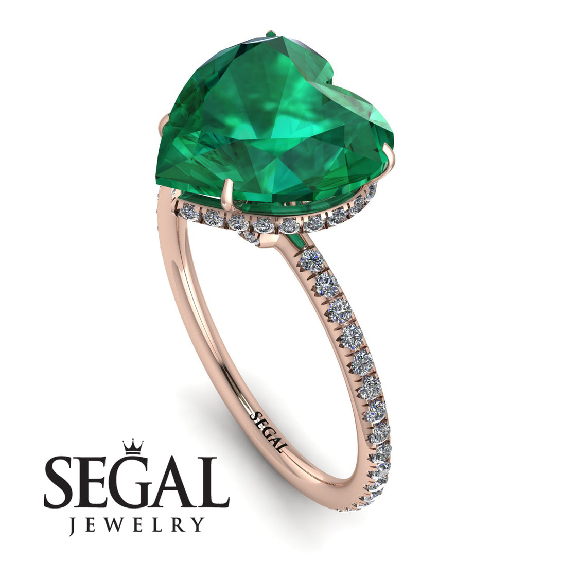 Heart Shape Emerald Ring - Noelle No. 5